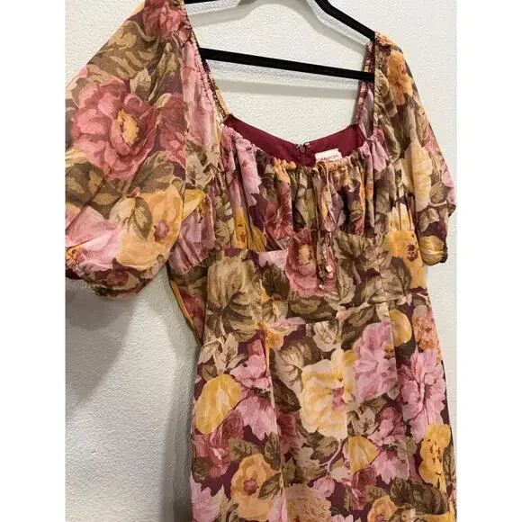 Showpo Jasalina Midi Dress Puff Sleeve Dress, Women's 12 - Picture 3 of 9